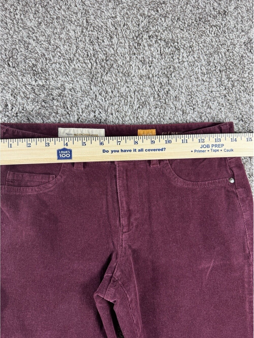 Anthropologie Pilcro and the letterpress Serif 27 Burgundy A at Corduroy Pants - Picture 6 of 9